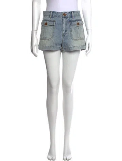 Pre-owned Zimmermann Mini Shorts W/ Tags In Blue