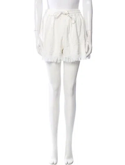 Pre-owned Zimmermann Mini Shorts W/ Tags In White