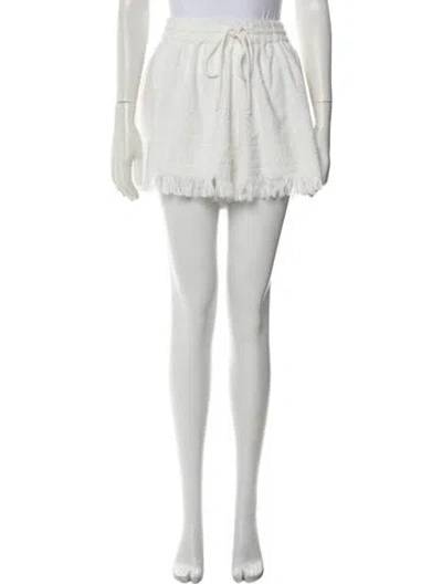 Pre-owned Zimmermann Mini Shorts In White
