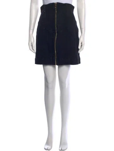 Pre-owned Zimmermann Mini Skirt In Black