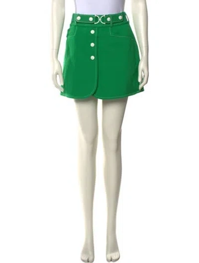 Pre-owned Zimmermann Mini Skirt In Green