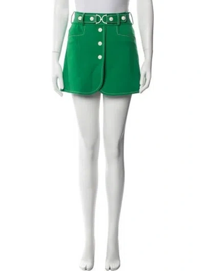 Pre-owned Zimmermann Mini Skirt In Green