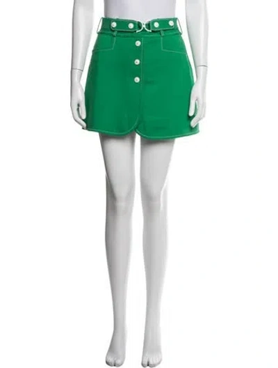 Pre-owned Zimmermann Mini Skirt In Green