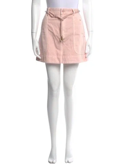 Pre-owned Zimmermann Mini Skirt In Pink