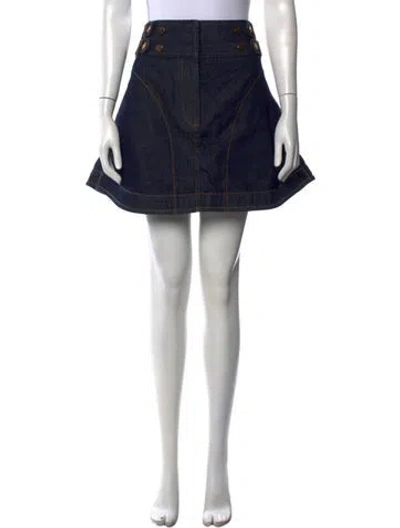 Pre-owned Zimmermann Mini Skirt W/ Tags In Blue
