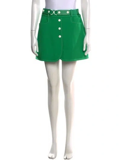 Pre-owned Zimmermann Mini Skirt W/ Tags In Green