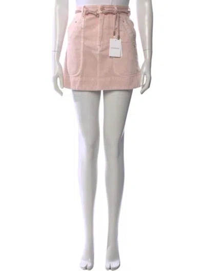 Pre-owned Zimmermann Mini Skirt W/ Tags In Pink