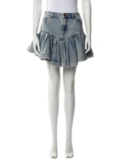 Pre-owned Zimmermann Mini Skirt In White