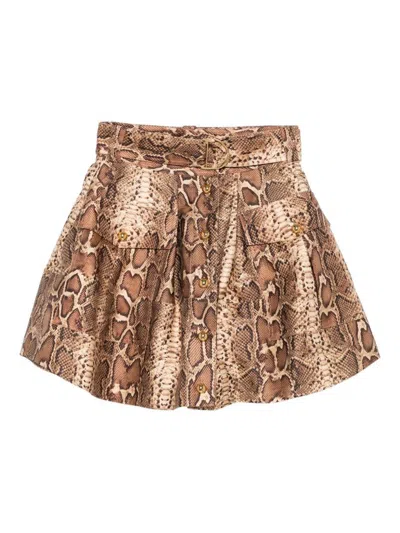 ZIMMERMANN MINI SKIRT WITH BELT