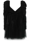 Zimmermann Mini Abito In Tulle In Black - Black