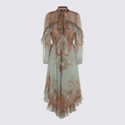 Zimmermann Mint Dress In Multi