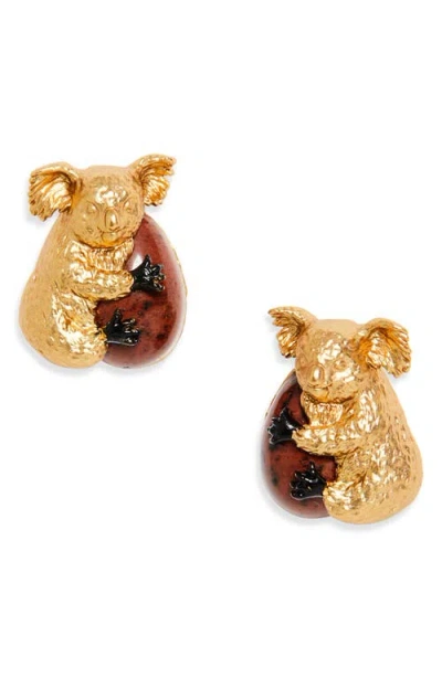 Zimmermann Mira Single Chain Koala Ear Cuff In Pink