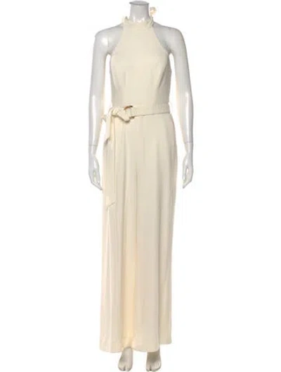 Pre-owned Zimmermann Mock Neck Jumpsuit In Neutral