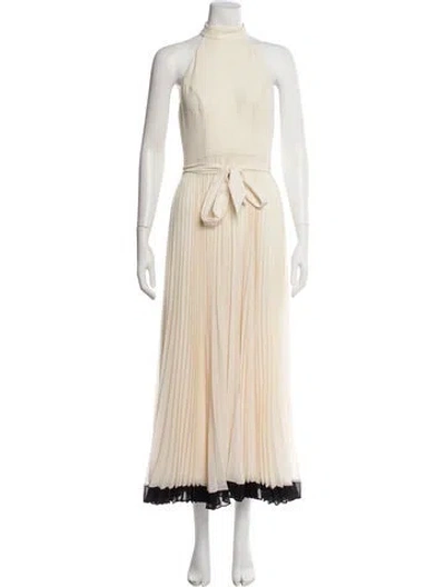 Pre-owned Zimmermann Mock Neck Long Dress In Neutral