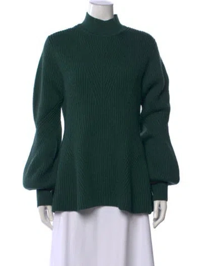 Pre-owned Zimmermann Mock Neck Sweater In Green
