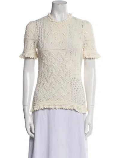 Pre-owned Zimmermann Mock Neck Sweater In Neutral