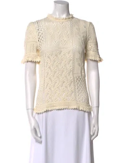 Pre-owned Zimmermann Mock Neck Sweater In Neutral