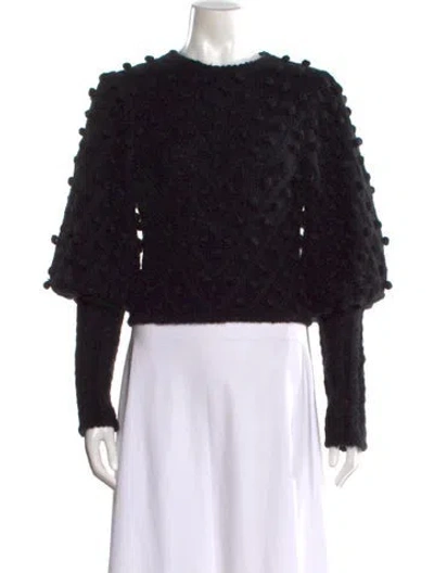 Pre-owned Zimmermann Mohair Crew Neck Sweater In Black
