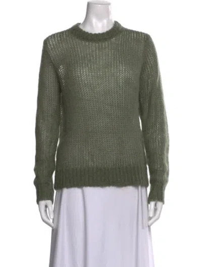 Pre-owned Zimmermann Mohair Crew Neck Sweater In Green