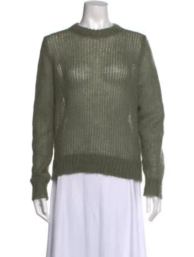 Pre-owned Zimmermann Mohair Crew Neck Sweater In Green