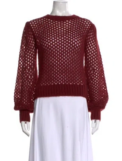 Pre-owned Zimmermann Mohair Crew Neck Sweater In Red