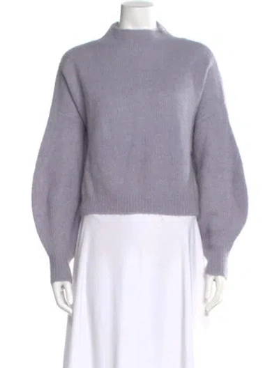 Pre-owned Zimmermann Mohair Mock Neck Sweater In Purple