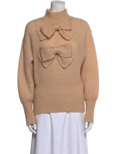 Pre-owned Zimmermann Mohair Turtleneck Sweater In Neutral