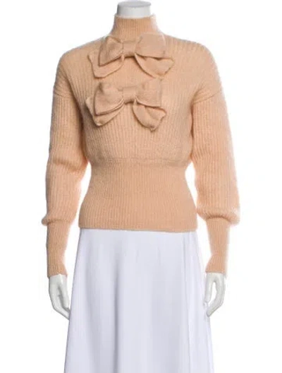 Pre-owned Zimmermann Mohair Turtleneck Sweater In Pink
