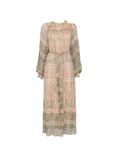 Zimmermann Momentum Rouleau Billow Paisley-print Maxi Dress In Multi