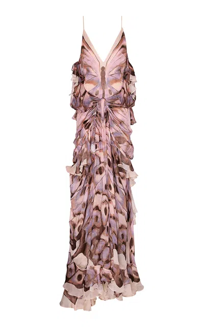 Zimmermann Motion Burnout Silk Maxi Dress In Multi
