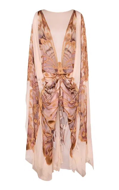 Zimmermann Motion Burnout Silk-blend Mini Dress In Animal Print