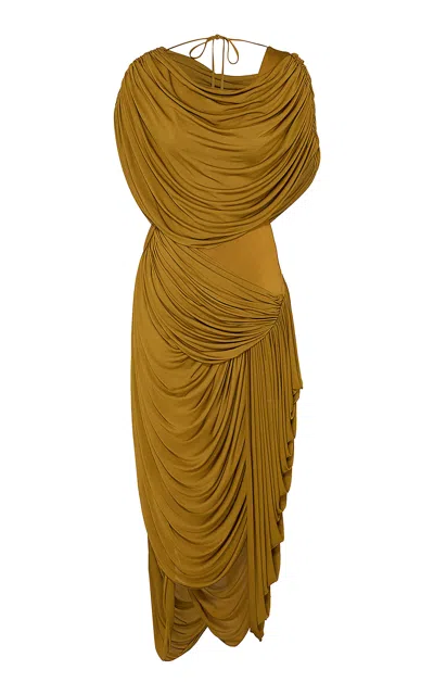 Zimmermann Motion Jersey Maxi Dress In Brown