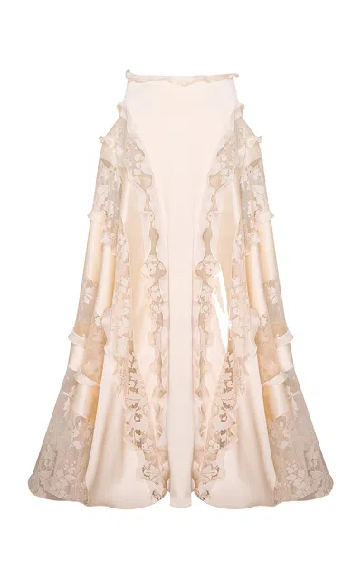 Zimmermann Motion Spliced Lace Silk-blend Maxi Skirt In Multi