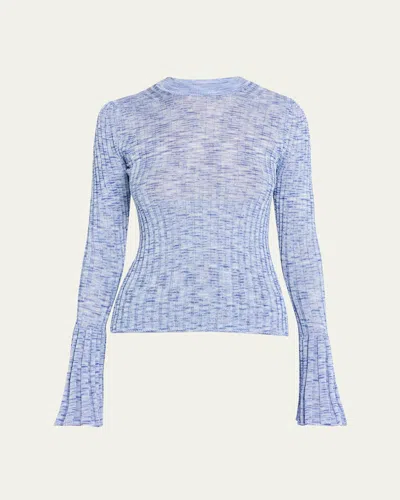 Zimmermann Mouline Long-sleeve Top In Black