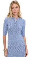 Zimmermann Mouline Short Sleeve Top Blue Multi In Blue