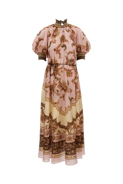ZIMMERMANN MULTICOLOR ASTER BILLOW MAXI DRESS