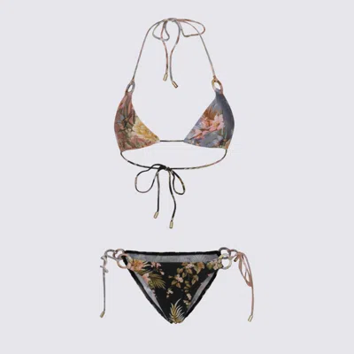 Zimmermann Tallow Spliced Ring Bikini In Brown