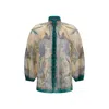 Zimmermann Indra Printed Metallic Cotton And Silk-blend Blouse In Multi