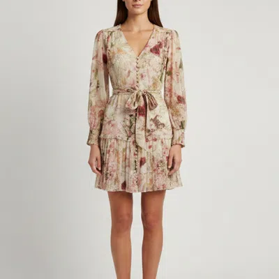 Pre-owned Zimmermann Multicolor Floral Printed Long Sleeve Mini Dress S