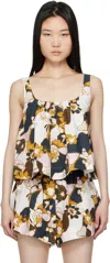 Zimmermann Maxine Cropped Cami Yellow Kaleidoscope Floral In Ylwkldfl Yellow Kale