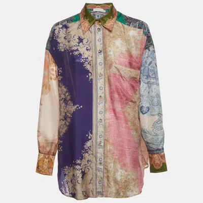 Pre-owned Zimmermann Multicolor Paisley Print Silk Anneke Shirt M