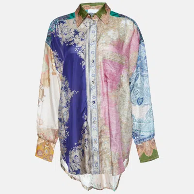 Pre-owned Zimmermann Multicolor Paisley Print Silk Anneke Shirt M