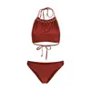 Zimmermann Multicolor Polyamide Bikini In Brown
