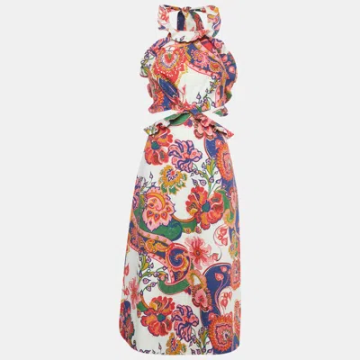 Zimmermann Multicolor Printed Linen Lovestruck Ruffled Dress