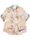Zimmermann Tallow Printed Short Sleeved Shirt