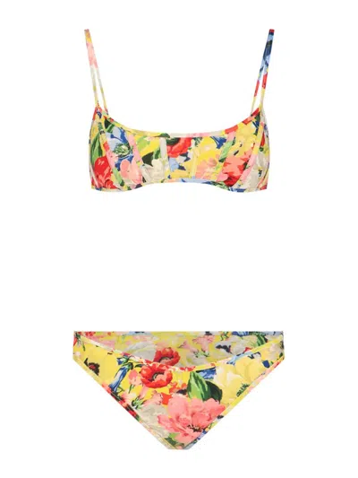 Zimmermann Alight Corset Bikini Set In Yellow