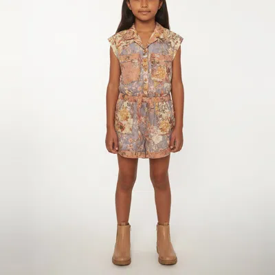 Pre-owned Zimmermann Multicolour Cotton Tallow Pocket Playsuit 12 Yrs