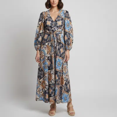 Pre-owned Zimmermann Multicolour Printed Cotton Alight Wrap Midi Dress S