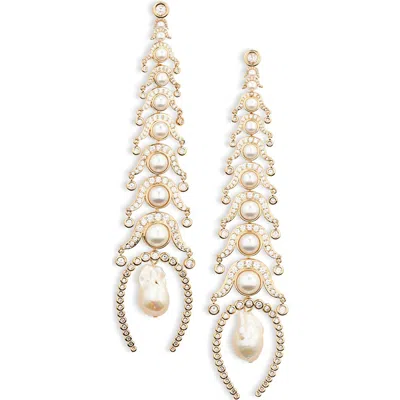 Zimmermann Muse Drop Earrings In Gold/pearl