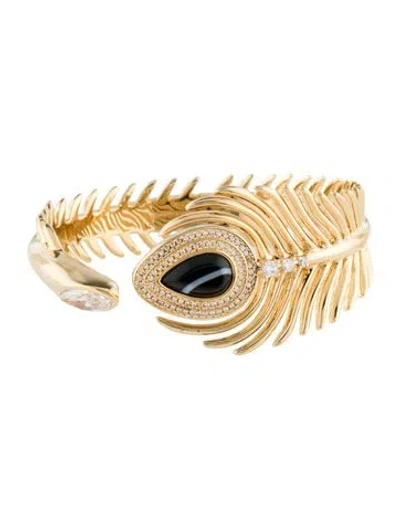 Pre-owned Zimmermann Muse Feather Cuff Bracelet, 7" In Multi